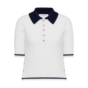 톰 브라운 케이블 스티치 폴로 셔츠, 화이트계열, Italy 44(KR 77)