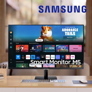 삼성전자 오디세이 M5 32인치 S32DM500 블랙 스마트 TV 모니터 OTT 넷플릭스 유튜브 미러링 가정용 사무용 일반 컴퓨터 모니터, 모니터 블랙