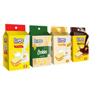 LIPO 리포 계란 과자 에그 초코 버터 레몬 4가지 맛 세트