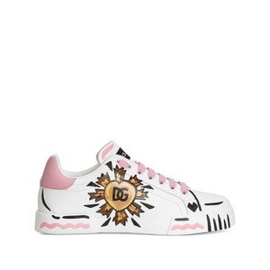 돌체앤가바나 포르토피노 라이트 스트로벨 나파 카프스킨 스니커즈, Europe 36(KR 230), 화이트계열