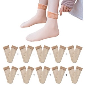 봉블리 겨울 기모 밍크 융털 양말 발열 보온 수면 방한 양말 5켤레