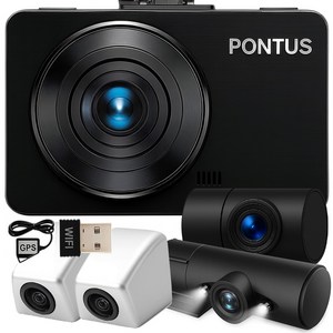 전극무료출장장착+3년 무상AS 폰터스 4채널 고화질 FULL HD 녹화 블랙박스 64G 좌우 방수카메라 외부장착 + 와이파이 + 외장 GPS (ADAS 지원), 4채널 좌우외장형+..., 64GB