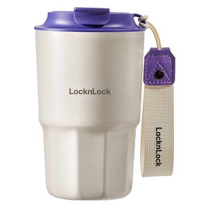 락앤락 보온 커피 보틀 스트랩 포함, 퍼플, 450ml, 1개