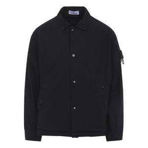 스톤 아일랜드 로고 패치 셔츠 재킷, 블랙계열, Standard XL(KR 105)