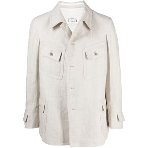 메종 마르지엘라 싱글 브레스티드 셔츠 재킷, 베이지계열, Italy 50(KR 105)