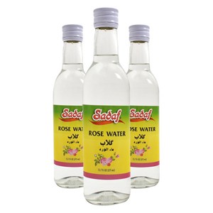 사다프 내추럴 로즈 워터, 375ml, 3개