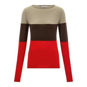 페라가모 컬러 블록 메탈 탭 탑