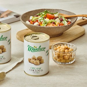 유기농 병아리콩 통조림 칙피 이집트콩 후무스 지중해식 샐러드, 400g, 1개