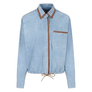 마르니 나파 트리밍 스웨이드 셔츠, 블루계열, Italy 44(KR 66)