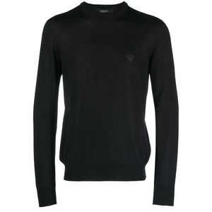 베르사체 자수 울 혼방 스웨터, 블랙계열, Italy 52(KR 110)