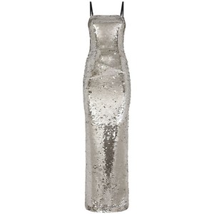 돌체앤가바나 시퀸 장식 맥시 드레스, 실버계열, Italy 44(KR 66)