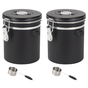 SHUNFA 304 스테인레스 스틸 커피 밀폐 용기 1.5L