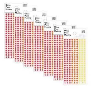 쁘띠팬시 오피스포인트 마스킹 스티커 6매, R306A, 7개