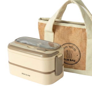 2단 스테인레스 도시락통 세트 (수저세트+보온보냉가방 포함) 직장인 런치박스