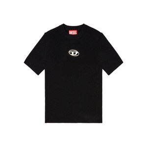 디젤 크루 넥 골지 티셔츠, 블랙계열, Standard XS(KR 44)