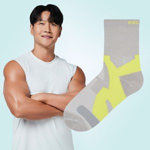 [셀버린 테이핑 양말 여자 중목] 발목보호대 크로스핏 마라톤 러닝양말 발목테이핑, 그레이, 1개
