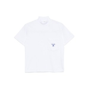 셀린느 포켓 모크 넥 티셔츠, 화이트계열, XS(KR 44)
