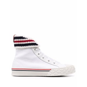 톰 브라운 RWB 타탄 솔 스트라이프 스니커즈