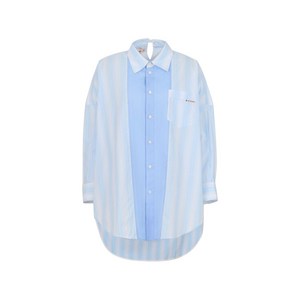 마르니 스트라이프 패널 셔츠, 블루계열+화이트계열, Italy 36(KR 44)