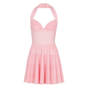 발망 A라인 니트 미니 드레스, 핑크계열, France 38(KR 66)