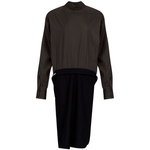 메종 마르지엘라 패널 미디 드레스, 블랙계열+브라운계열, Italy 40(KR 55)