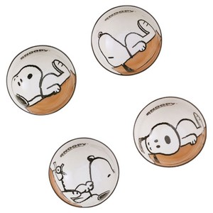 StarR 스누피 밀폐용기 밥공기 4개입 기프트 박스 포함