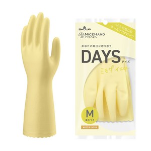 쇼와글러브 데이즈 고무장갑, 미모사 옐로, 중(M), 1개