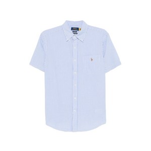 폴로랄프로렌 스트라이프 반소매 셔츠, 블루계열+화이트계열, Standard XL(KR 43)