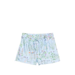 구찌 플로럴 프린트 드로스트링 쇼츠, 블루계열+그린계열, Italy 38(KR 44)