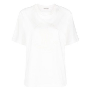 몽클레르 로고 자수 티셔츠, 화이트계열, Standard S(KR 55)