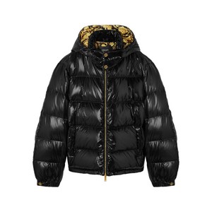 베르사체 후드 패딩 재킷, 블랙계열, Italy 46(KR 95)