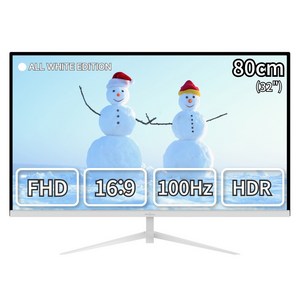 [깜짝세일] 뷰싱크 FHD 광시야각 리얼 100Hz 올화이트 모니터, VSO321F 일반, 80cm