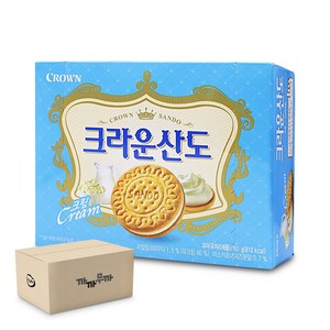 크라운산도 크림, 161g, 12개