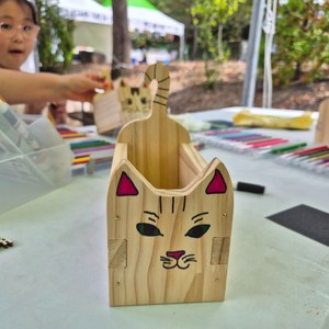 냥이 리모콘 꽂이 리모컨 보관 목공체험 DIY KIT 에셀나무