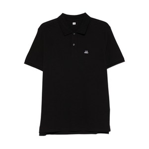 C.P.컴퍼니 로고 폴로 셔츠, 블랙계열, Standard S