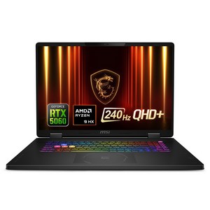 MSI 코스모스 그레이 약 18인치에 해당함, 라이젠9, 512GB, 16GB, Free DOS, 2025.06