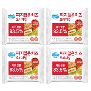 동원 덴마크 짜지않은치즈 오리지널 252g(14매입) x 4봉, 252g, 4개