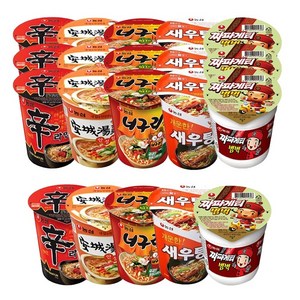 농심 5종소컵 기획세트 (신라면4입+안성탕면4입+너구리4입+새우탕4입+짜장범벅4입)
