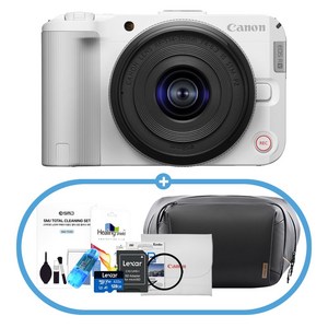 캐논코리아 정품 EOS R50 V 14-30 KIT 화이트 + 128GB + 겐코 Air MC UV 58mm + 피지테크 원고 솔로 V2 슬링백 / 액세서리 4종