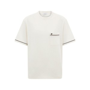 페라가모 콘트라스트 트리밍 티셔츠, 화이트계열, Standard L(KR 88)