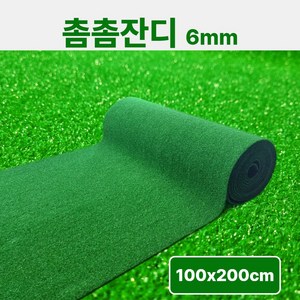인조잔디매트 6mm 촘촘형 / 1M폭 x 2M단위 연결발송 / 베란다.현관용 바닥매트 -초면애, 1개