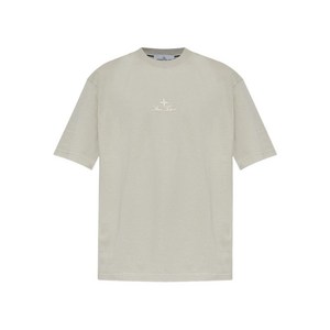 스톤 아일랜드 로고 자수 티셔츠, 그레이계열, Standard XXL(KR 110)