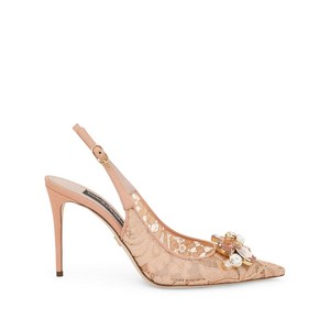 돌체앤가바나 레인보우 레이스 슬링백 펌프스 90mm, Europe 39(KR 260), 베이지계열