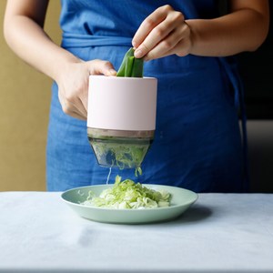 푸드시터 다용도 채칼 다지기, 21 x 11 x ..., 파우더핑크, 1개