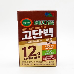 [메가마트]정식품 베지밀 고단백두유 초코 190ml*16, 190ml, 16개