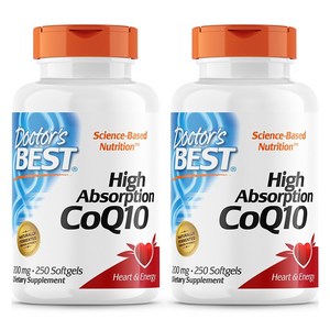 닥터스베스트 하이 엡솔프션 CoQ10 200mg 소프트젤, 250정, 2개