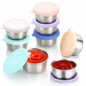 엘리펀트 50ml 스테인리스 미니 소스통 컬러 뚜껑 포함 소량 분리용