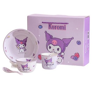 StarR 산리오 패밀리 시리즈 쿠로미 세라믹 한식기 4종세트