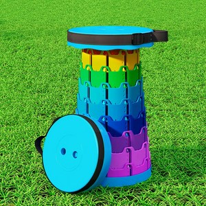 스토움 안자바라 간이의자 레인보우 아코디언의자 자바라 의자 휴대용 접이식의자, 레인보우 아쿠아, 1개