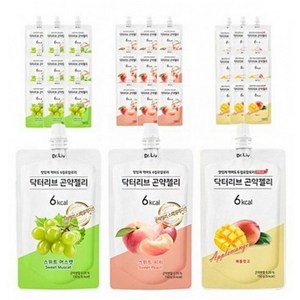 닥터리브 곤약젤리 스위트 머스켓 10p + 피치 10p + 애플망고 10p 세트, 150g, 1세트